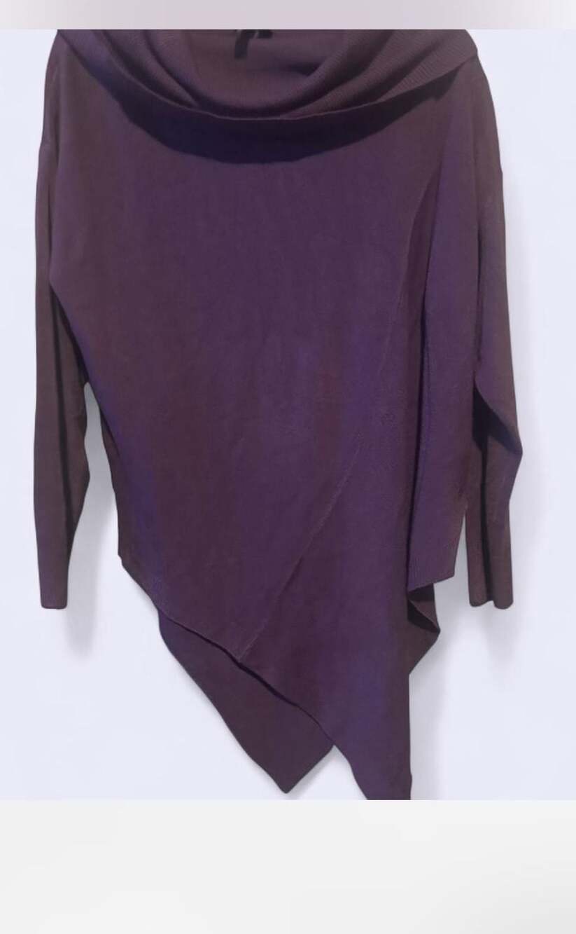 Allie & Rob Purple Dolman Sleeve Asymetrical Y2K Fairycore Goth Vintage Sweater